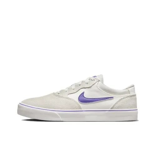 Nike SB Chron Skateboard Shoes Unisex Low-Top White/Purple