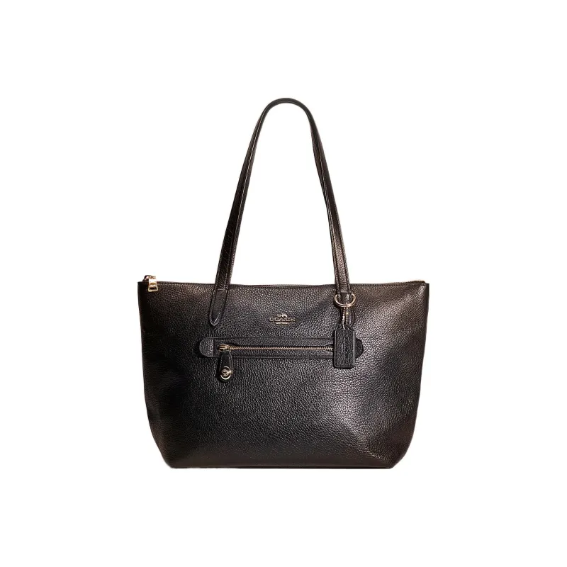 COACH Taylor Leather Tote Bag Shopping Bag Shoulder Bags Large Size Women's Black-0