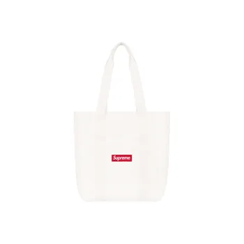 Supreme Canvas Tote Bag, Shopping Bag, Shoulder Bag, Handbag Regular Unisex White