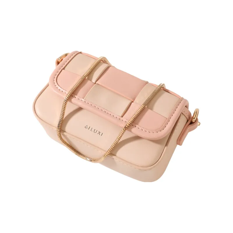 AILUXI PU Small Square Bag Crossbody Bags Mini Women's Pink-3