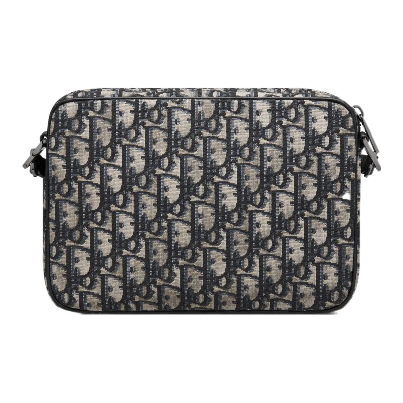 DIOR Oblique Jacquard Fabric Shoulder Bag Crossbody Bag Regular Men's Beige/Black-4