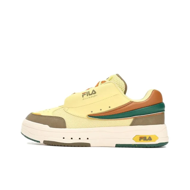 FILA MIX Anti Slip Wear Resistant Low Top Casual Shoes Women's Yellow-0