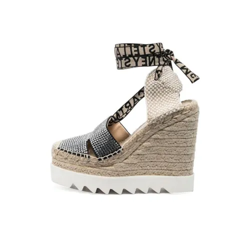 Stella McCartney Gaia Crystal-embellished Wedge Espadrilles