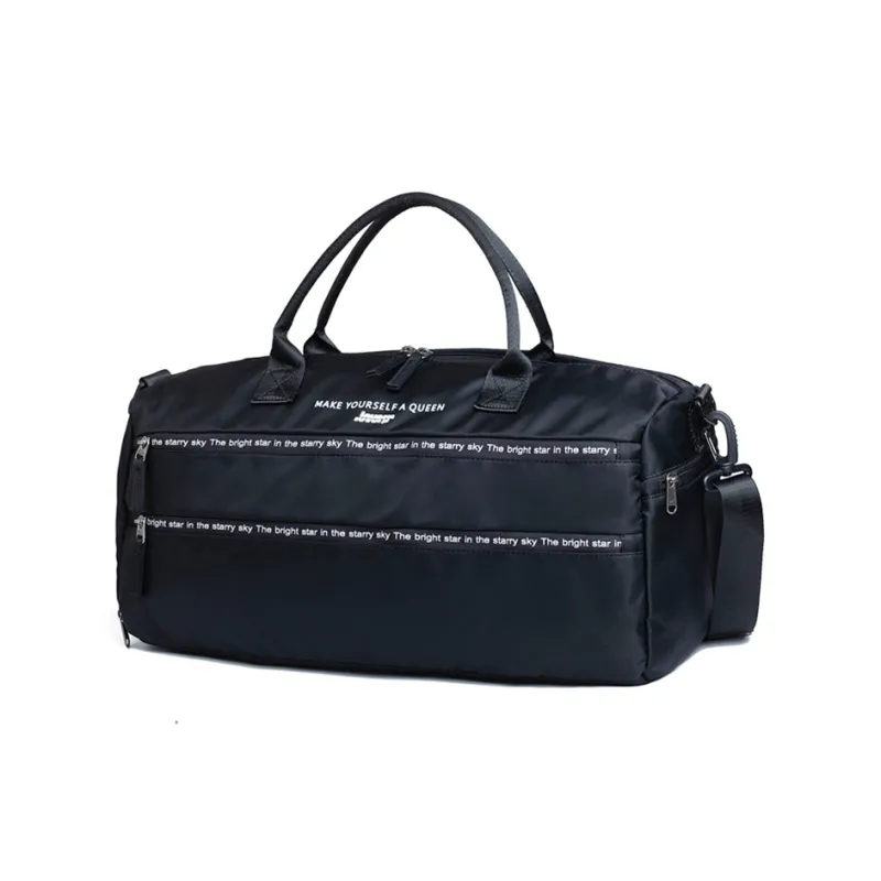 LOVERPUSS Nylon Travel Bag Training Bag Handbag Crossbody Bag Gym Bag Unisex Gray Pink/Black-9