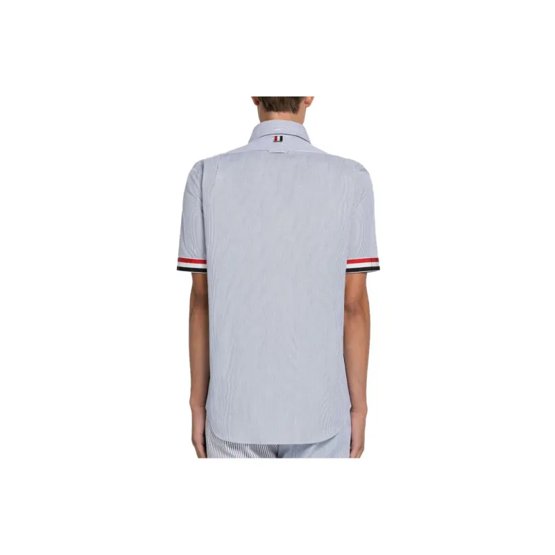 THOM BROWNE Shirts Men Blue White-1