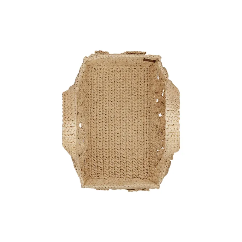 DIOR BookTote Raffia Grass Tote Bag, Shopping Bag, Handbag Trumpets Women's Natural-5