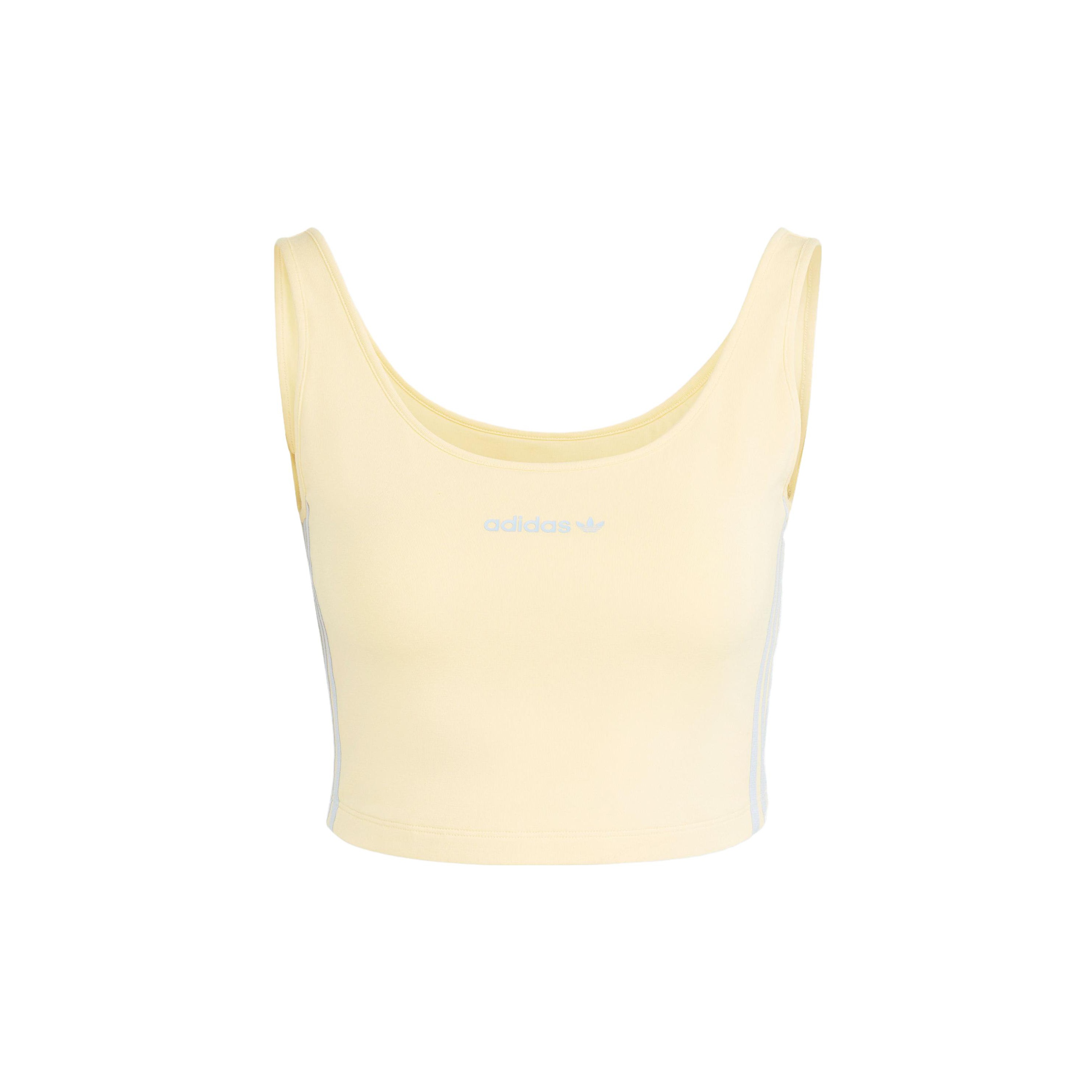 Adidas yellow crop top online