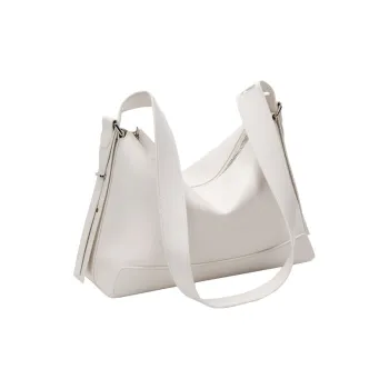 YOCAMU Cow Leather Tote Bag Shopping Bag Shoulder Bag Crossbody Bag Large Size Women's Serene White/Lavender/Cool Black