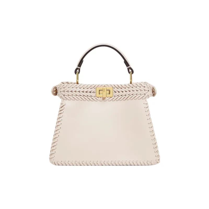 FENDI Peekaboo ISeeU Leather Shoulder Bag, Crossbody Bag, Handbag Extra Small Women's Camellia Multicolor-2