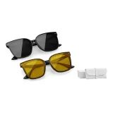 Black Frame with Black Lens+Black Frame with Tea Brown Lens