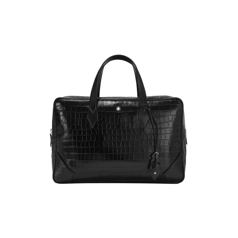 MONTBLANC Meisterstuck Cow Leather Luggage Bag Handbags Men's Black-0
