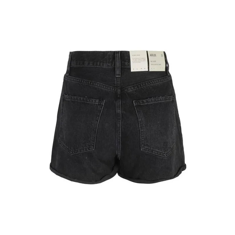 AGOLDE Denim Shorts Women's Black-1