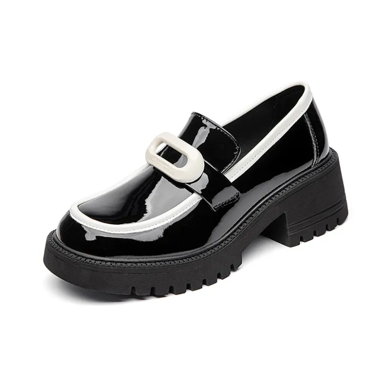 FOXER Platform Shoes Women's Black-1