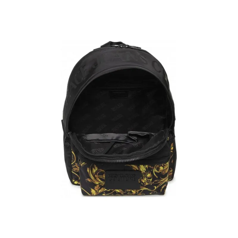 VERSACE JEANS COUTURE Polyamide Backpack Regular Men's Black/Gold-4