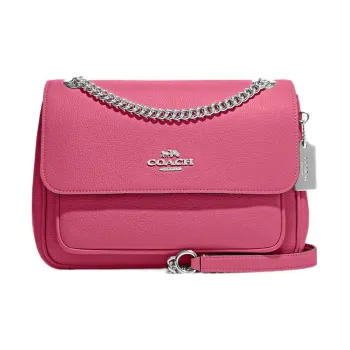 COACH Klare Leather Envelope Bag Shoulder Bag Crossbody Bag Medium Size Women's Rose Pink