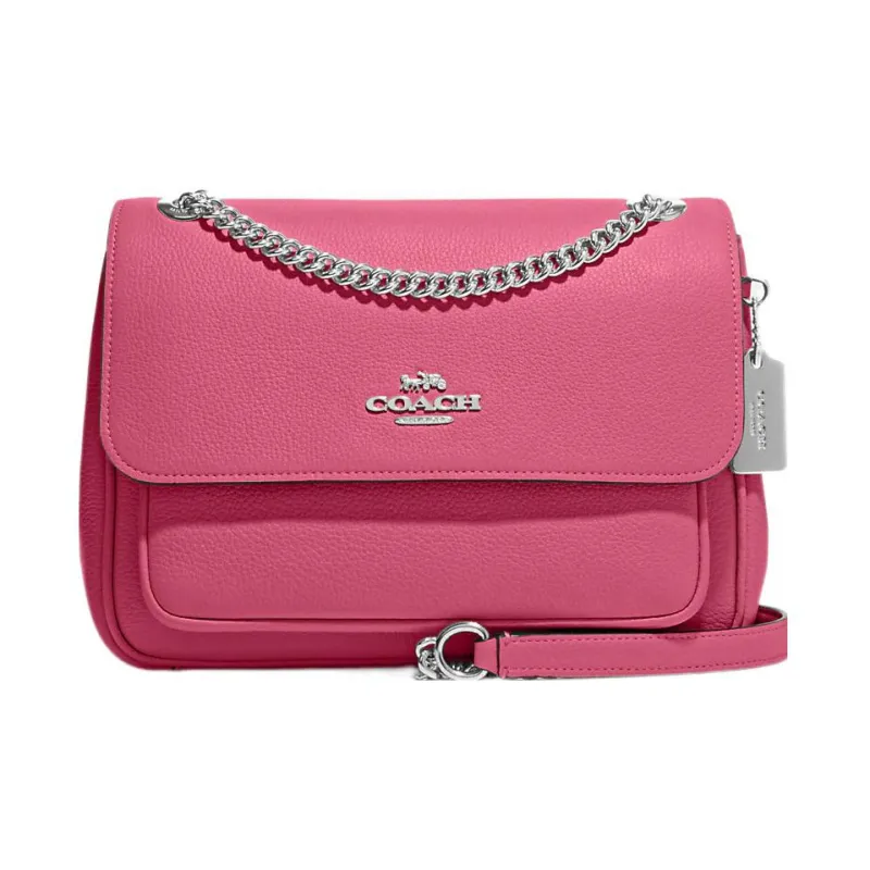 COACH Klare Leather Envelope Bag Shoulder Bag Crossbody Bag Medium Size Women's Rose Pink-0