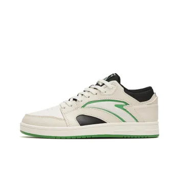 Anta Classic Collection Anti Slip Wear Resistant Low Top Skateboard Shoes Women's White Green