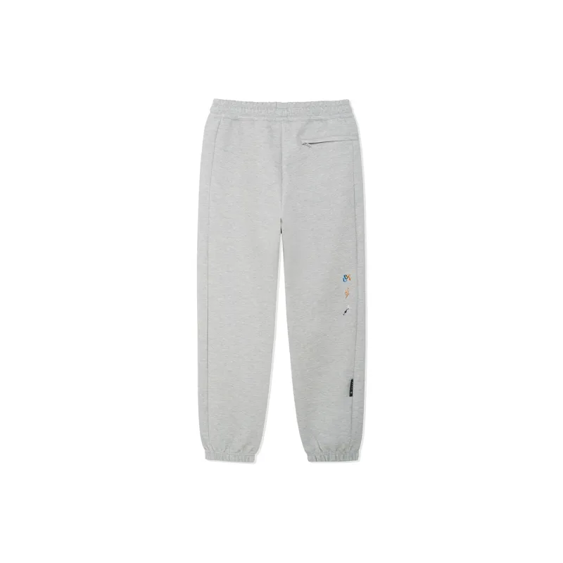 LINING Knitted Sweatpants Men Heather Gray Light Smoke Gray-1