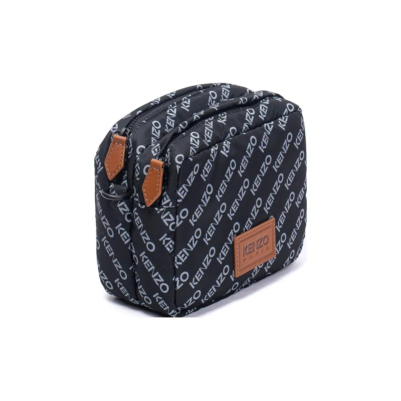 KENZO Cow Leather Shoulder Bag Crossbody Bag Men's Black-1