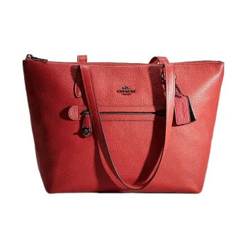 COACH Taylor Leather Dumpling Bag Tote Bag Shopping Bag Shoulder Bag Handbag Large Size Women's Red