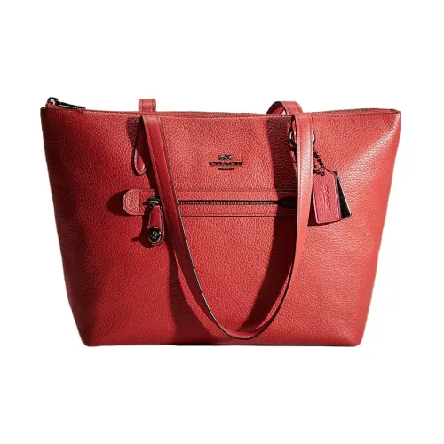COACH Taylor Leather Dumpling Bag Tote Bag Shopping Bag Shoulder Bag Handbag Large Size Women's Red