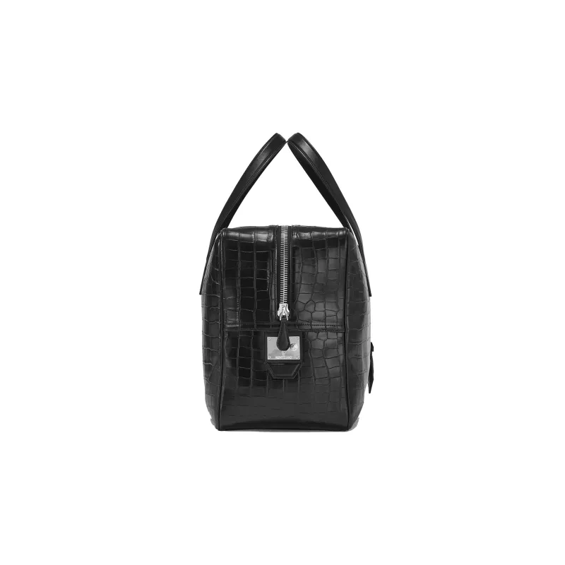 MONTBLANC Meisterstuck Cow Leather Luggage Bag Handbags Men's Black-2