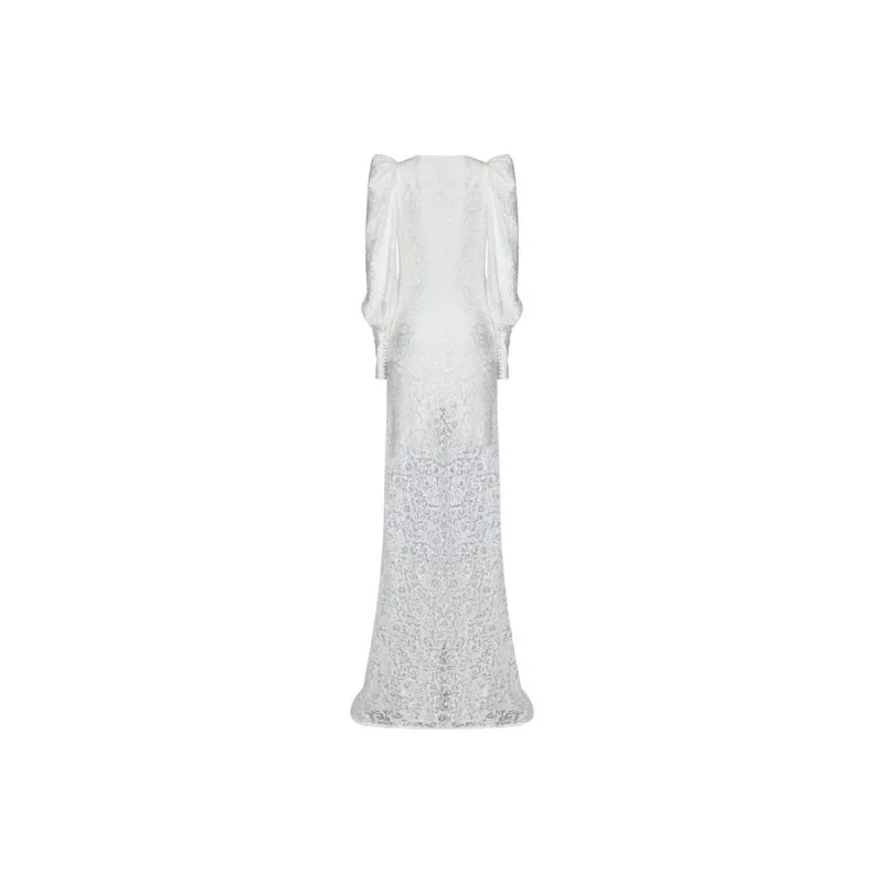 Rotate Long-Sleeved Dresses Women's White-1