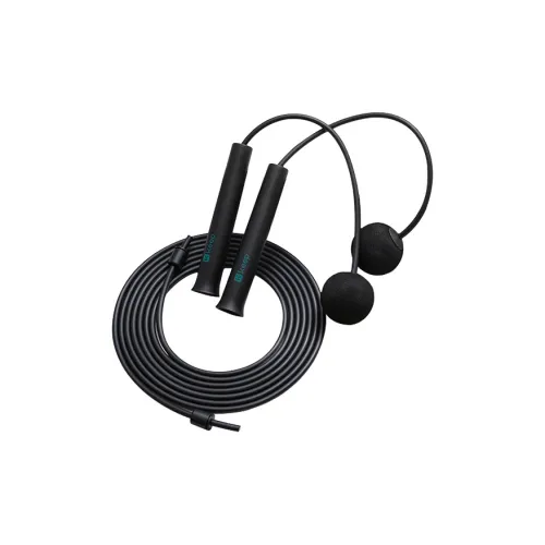 Keep Aerobic Fat Reduction Non Countable Jump Ropes Fitness Crowd ABS Controller PVC Rope Approx. 3m Black