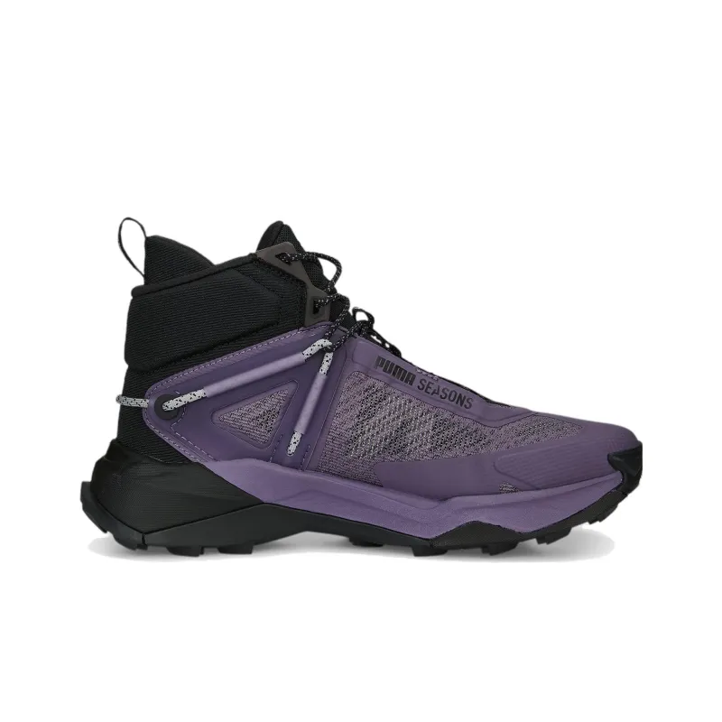 PUMA Explore Nitro Mid Anti-Slip Wear-Resistant High-Top Outdoor Shoes Women's Purple Black-1