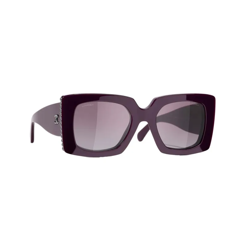 CHANEL Sunglasses Women's Burgundy-0