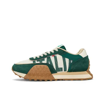 Kappa Anti-Slip And Wear-Resistant Lightweight Low-Top Casual Running Shoes Unisex Green White