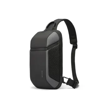 BANGE Oxford Sling Bag Medium Size Men's Black/Gray