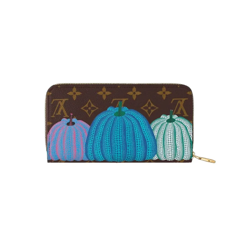 LOUIS VUITTON Lv X Yk Zippy Wallet Pumpkin Print-2