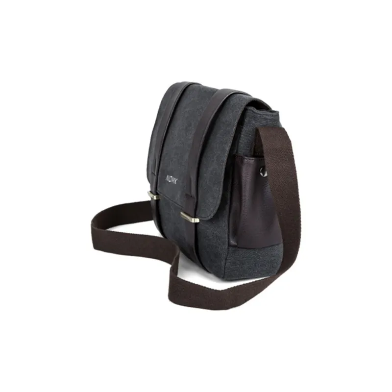 NOMK Canvas Canvas Bag Cycling Bag Messenger Bag Backpack Shoulder Bag Crossbody Bag Regular Unisex Gray/Khaki/Black-2