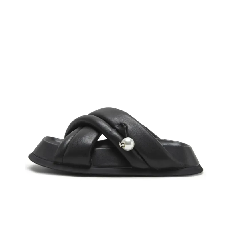 MIO Slide Slippers Women's Black/White-0