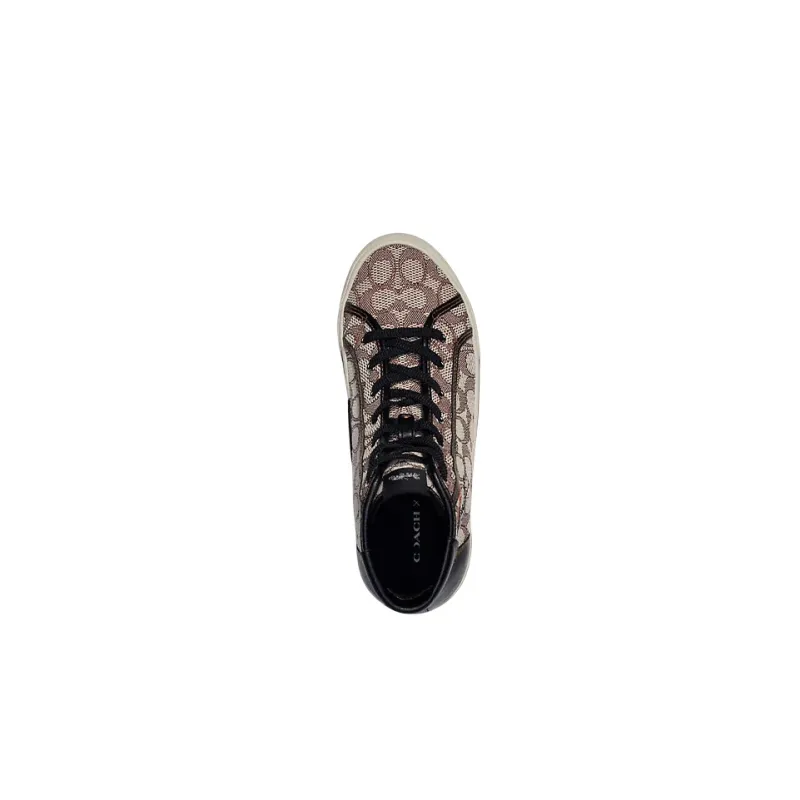 COACH High Top Stylish Skateboarding Shoes Men's Brown-2