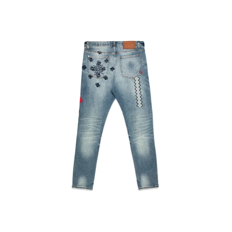 Ice Cream Jeans Unisex Sky Blue-1