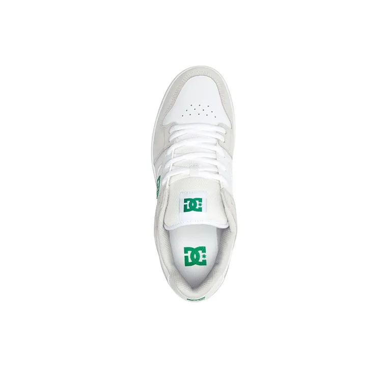 DC Shoes MANTECA 4 Anti Slip Wear Resistant Low Top Skateboard Shoes Unisex White Green-3