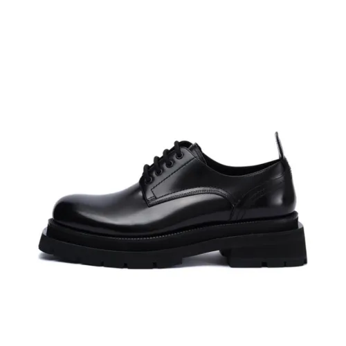 BOSSSUNWEN Dress Shoes Men Low-Top Black