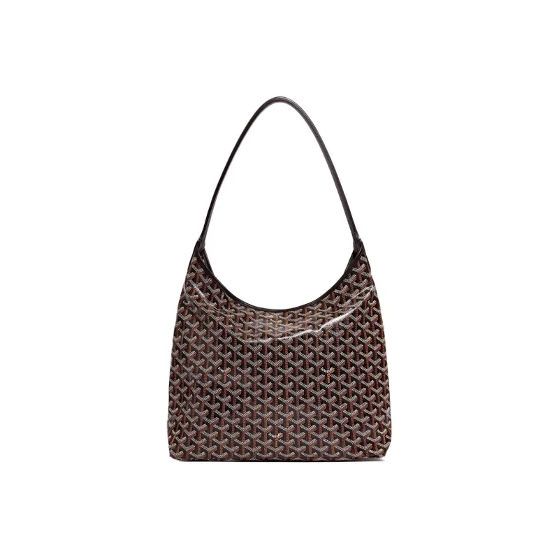 GOYARD Bohème Hobo Canvas With Leather Hobo Bag Shoulder Bag Shoulder Bag Women's Black/Red Large Heart Edition-1