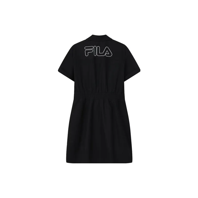 FILA Short Sleeved Dress Women's Jet Black-1