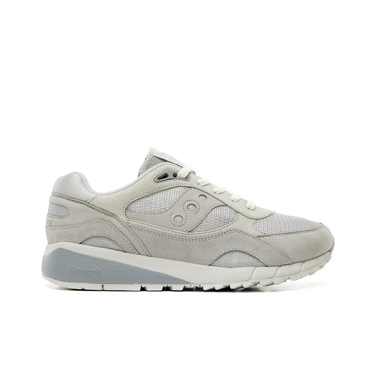 Saucony Shadow 6000 Anti Slip Wear Resistant Low Top Casual Running Shoes Unisex Light Gray-1