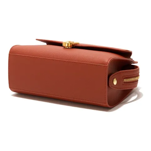 GXFMOD Cow Leather Evening Party Bag One Shoulder Handbag Medium Size Women's Red-3