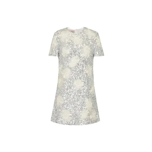 Valentino Short-Sleeved Dresses Women's Silver