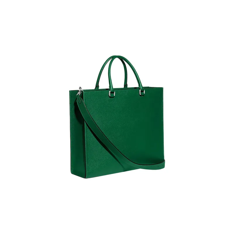 COACH Canvas With Leather Tote Bag, Shopping Bag, Crossbody Bag, Shoulder Bag, Handbag Tubas Women's Green-1