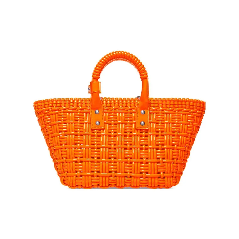 Balenciaga BISTRO Sheepskin Basket Bag Shoulder Bag Crossbody Bag Handbag Extra Small Women's Orange-5