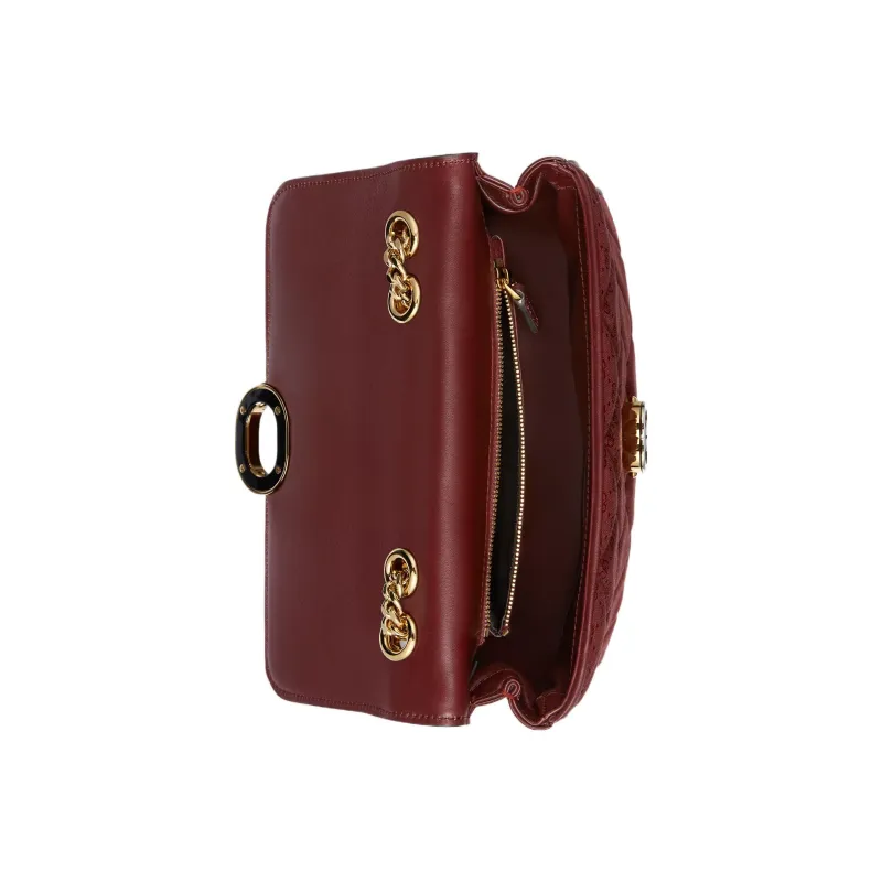 GUCCI Canvas With Leather Trim Canvas Portable Crossbody Bag, Shoulder Bag Women's Burgundy-6