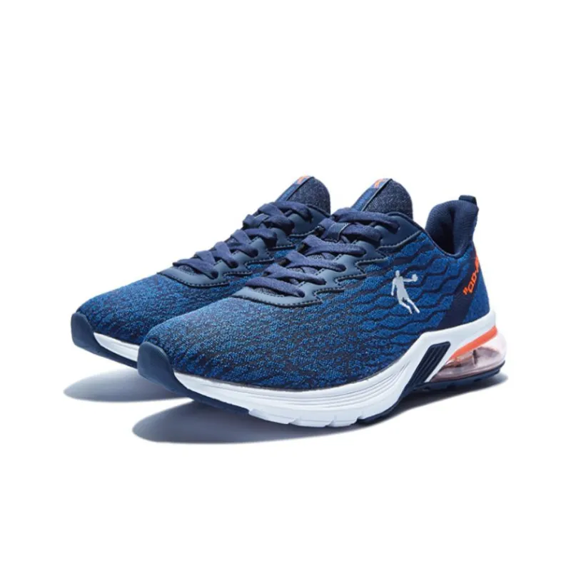 QIAODAN Anti Slip Wear Resistant Low Top Casual Running Shoes Men's Blue-2