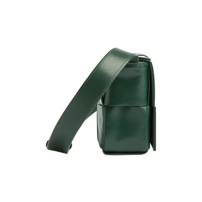 Bottega Veneta CASSETTE Cow Leather Small Block Small Square Bag Shoulder Bag Crossbody Bag Mini Men's Rain Tree Green-1