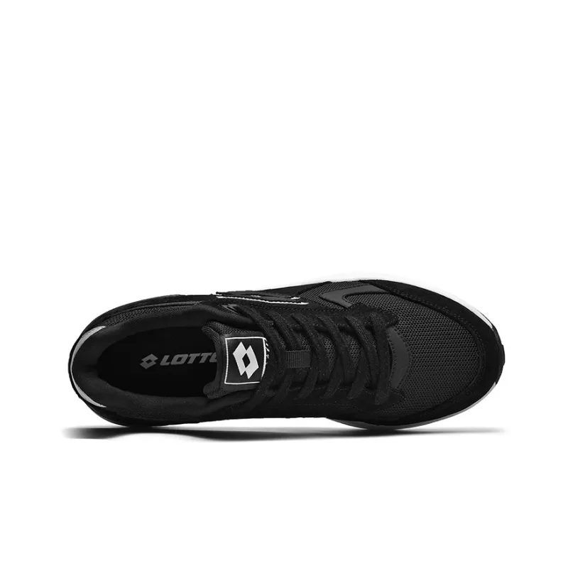 LOTTO Mist II Cushioning Anti Slip And Wear Resistant Coverage Low Top Casual Running Shoes Men's Black White-2